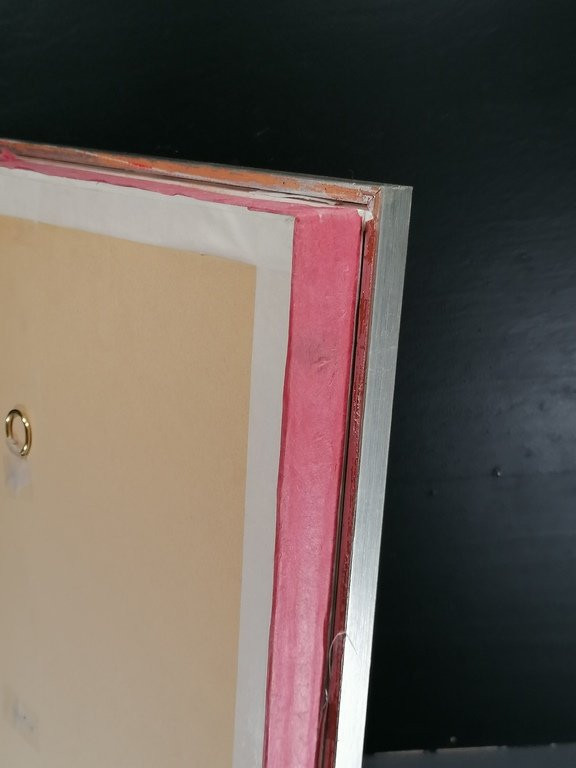 A Berber Fibula From The Maghreb In Enameled Silver Under A Frame – 20th Century --photo-4