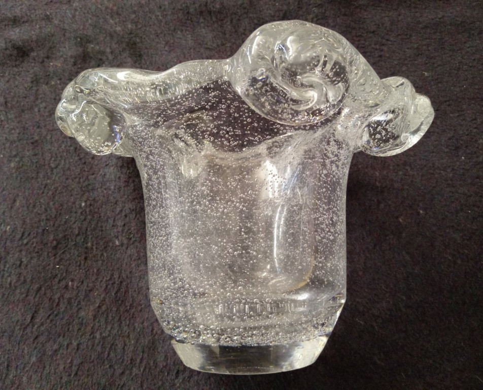 Daum - Bubble Vase - Art Deco - 5 Roses - 1926 