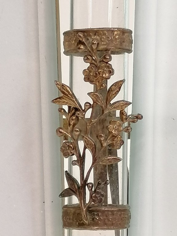 Porte Photo Diptyque et sa Bouquetière – Verre Biseauté – fin XIXème-photo-4