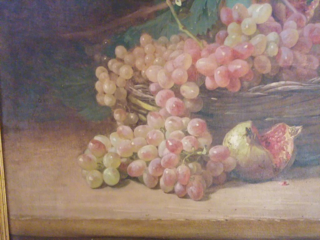 Antoine Gadan (1854-1934) - Orientalist - The Fruit Basket - Oil Painting-photo-3