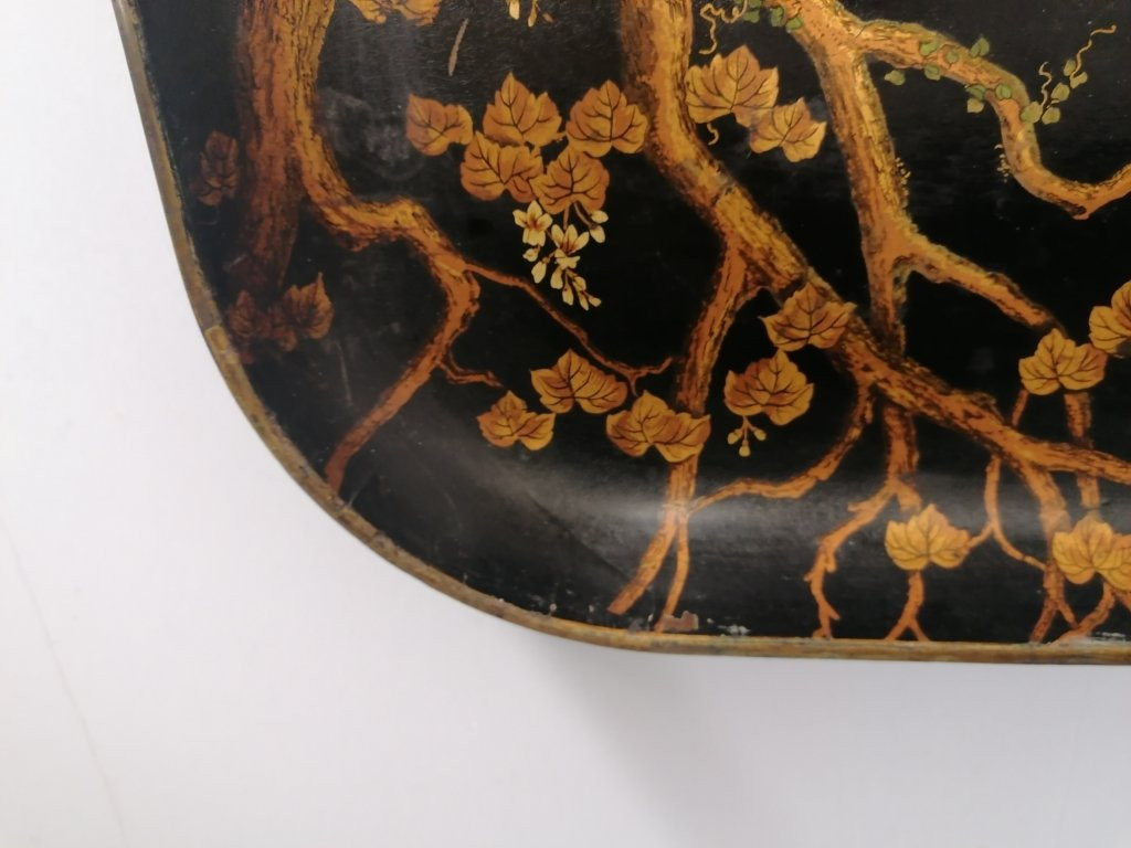 Plateau au Décor Japonais - Les dignitaires – XIXème siècle – 70 X 56 cm-photo-5