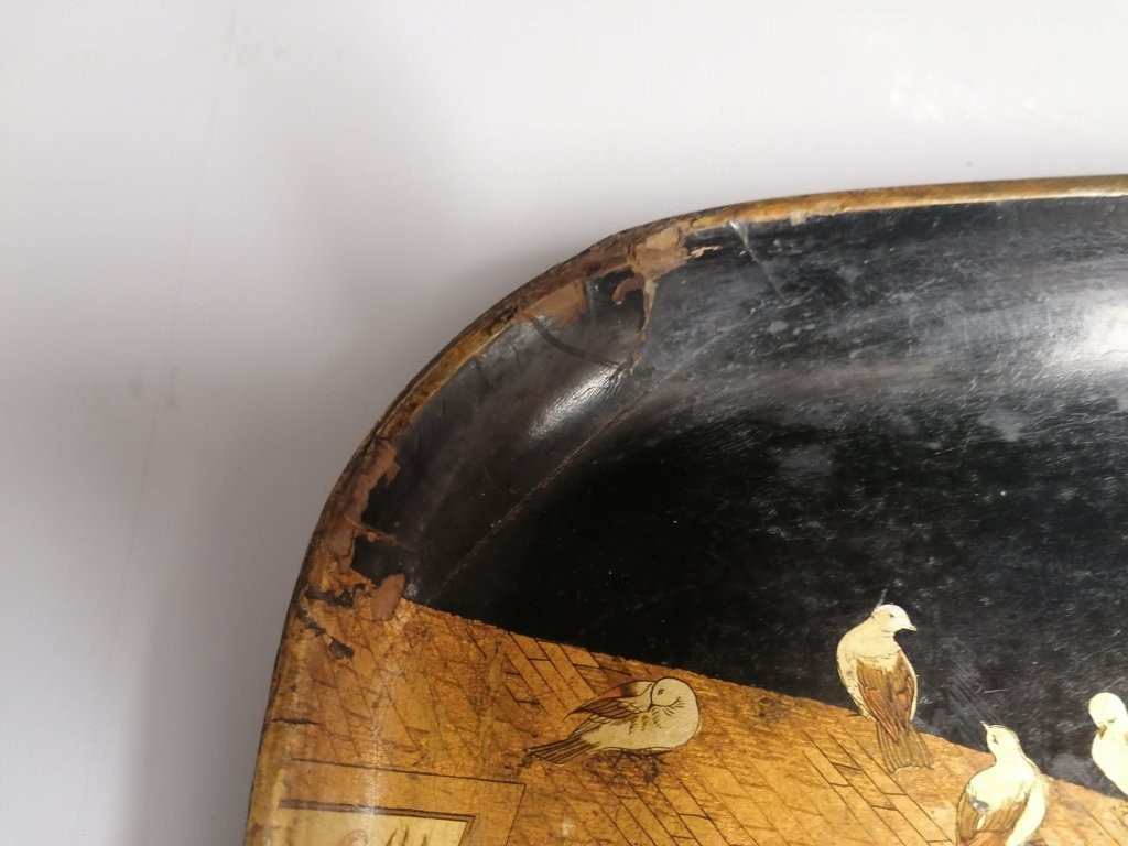 Plateau au Décor Japonais - Les dignitaires – XIXème siècle – 70 X 56 cm-photo-6