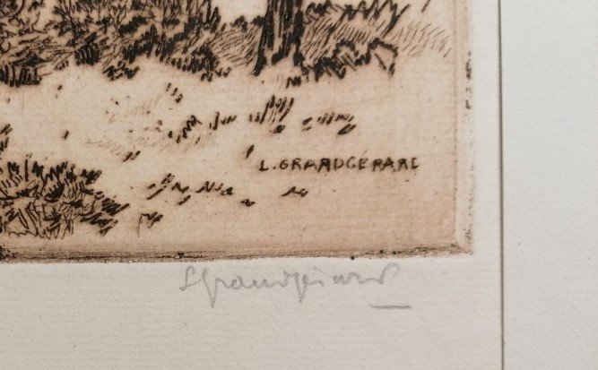 Lucien Grandgerard (1880 - 1970) - Etching - Print 2/2 - N° 17-12-photo-4