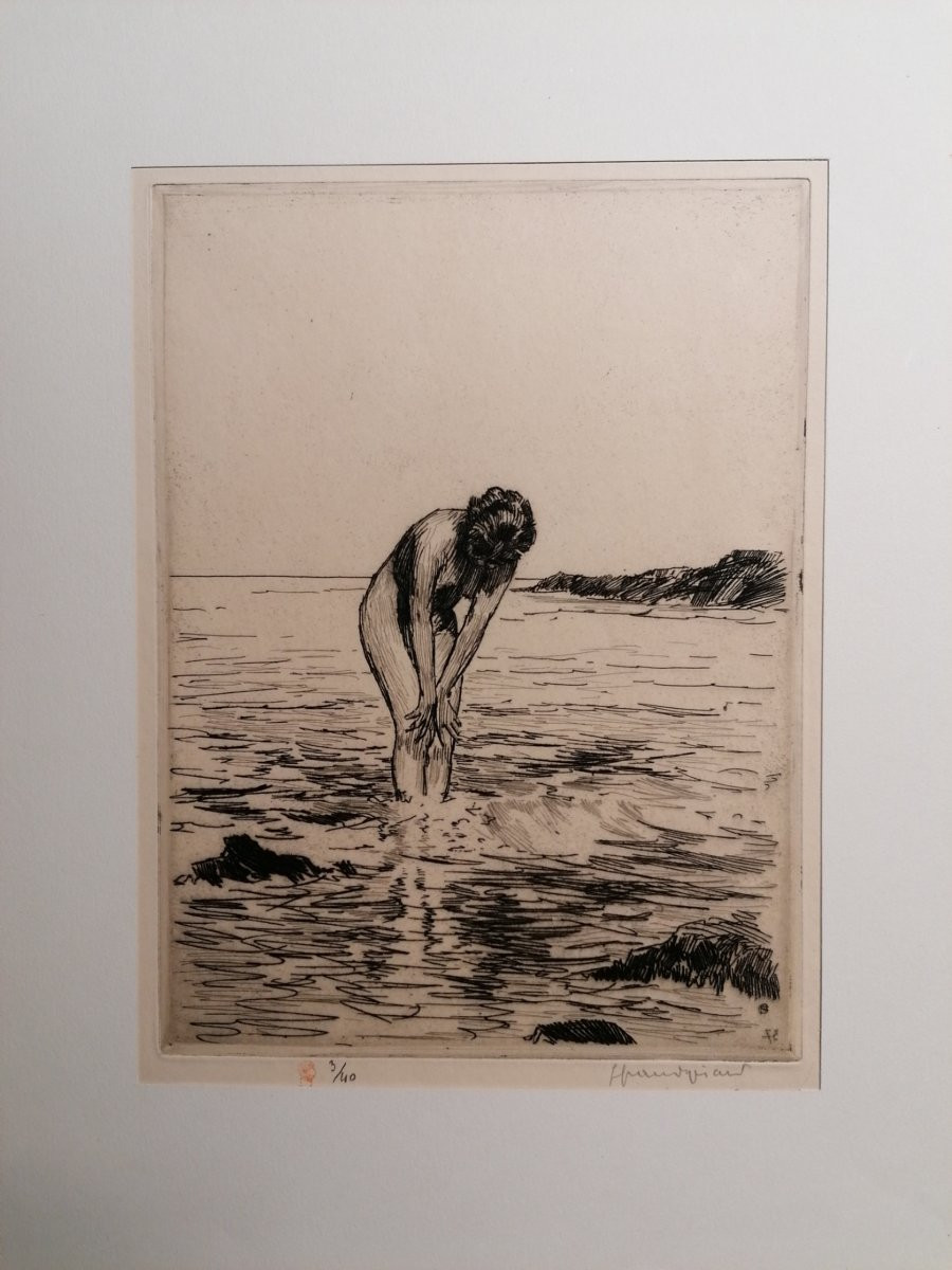 Lucien GRANDGERARD (1880-1970) – Eau Forte Gravure - Femme nue - XX° – N° 7 - 50-photo-2