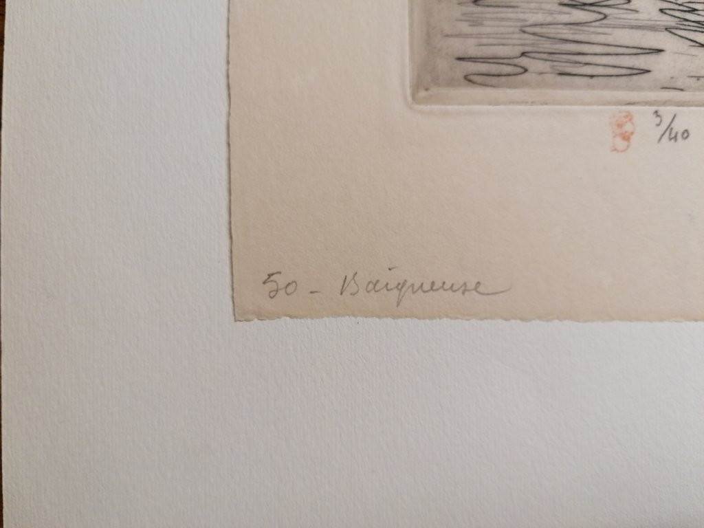 Lucien GRANDGERARD (1880-1970) – Eau Forte Gravure - Femme nue - XX° – N° 7 - 50-photo-1