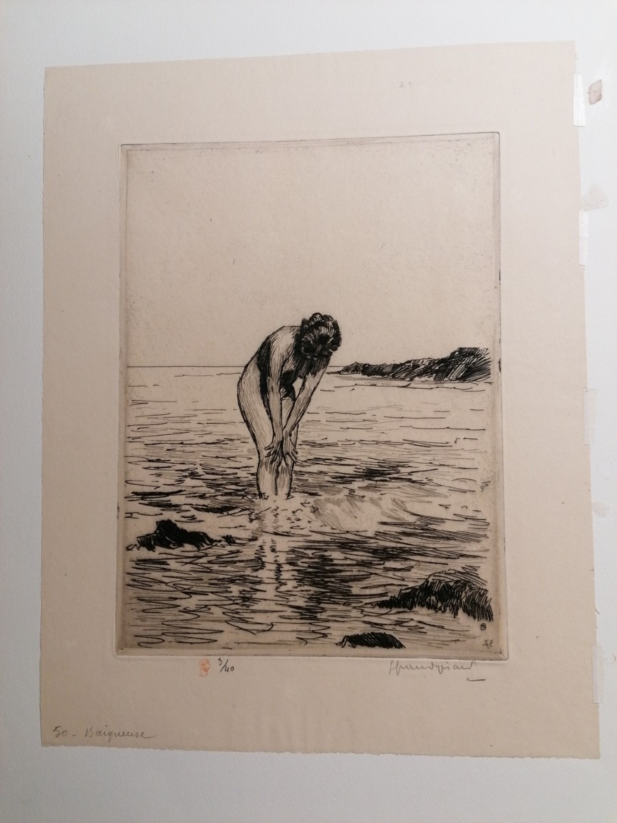 Lucien GRANDGERARD (1880-1970) – Eau Forte Gravure - Femme nue - XX° – N° 7 - 50-photo-2