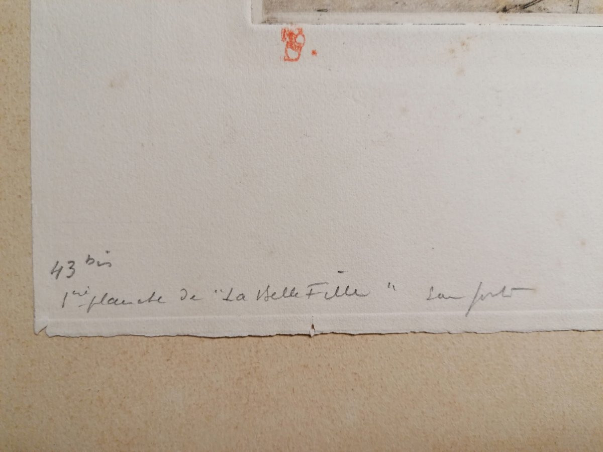 Lucien Grandgerard (1880-1970) - Etching - Nude Woman - XX° - N° 4 - 43-photo-1