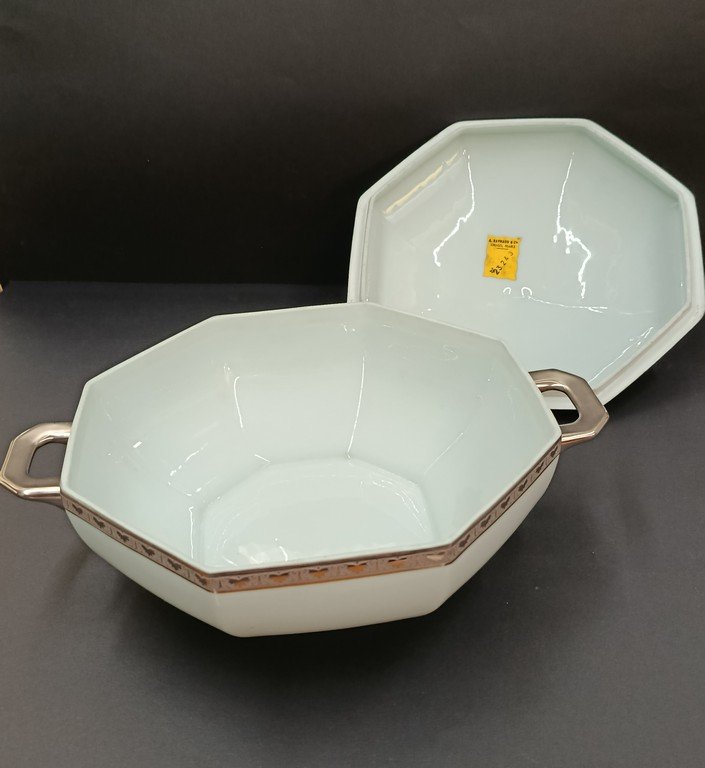 Service de table 'Raynaud' en porcelaine, Céladon, Patine à l’Agate - 1970 - 1975-photo-3