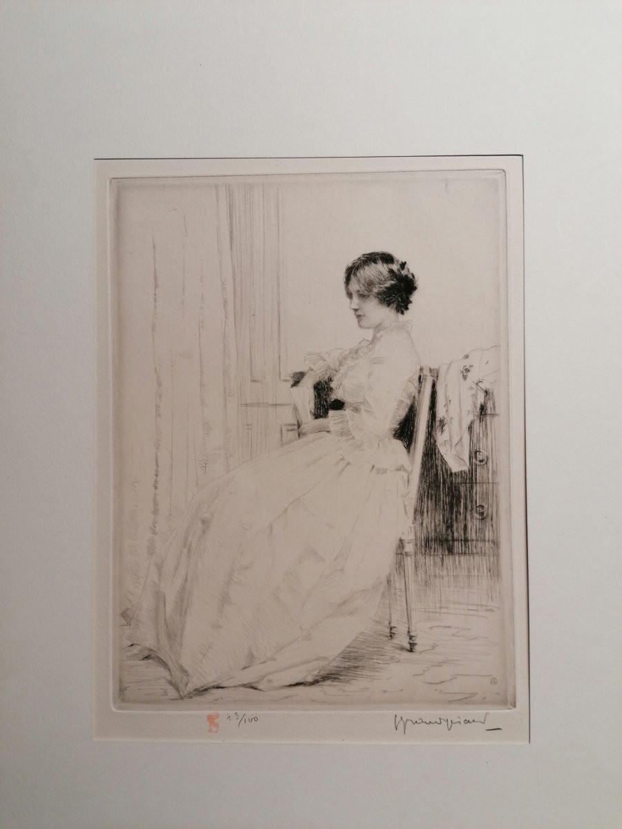 Grandgerard - Etching - XX° Period Engraving - N° 19-photo-3