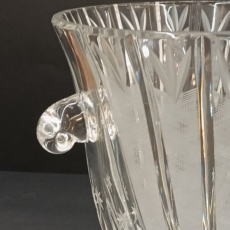 Cut Crystal Champagne Bucket - XX Th - France-photo-4