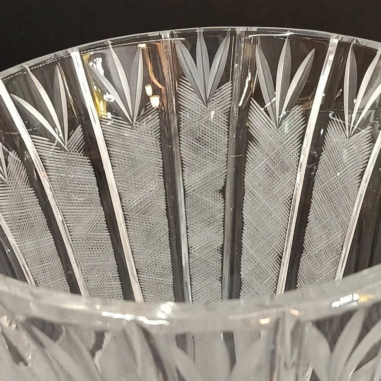 Cut Crystal Champagne Bucket - XX Th - France-photo-4