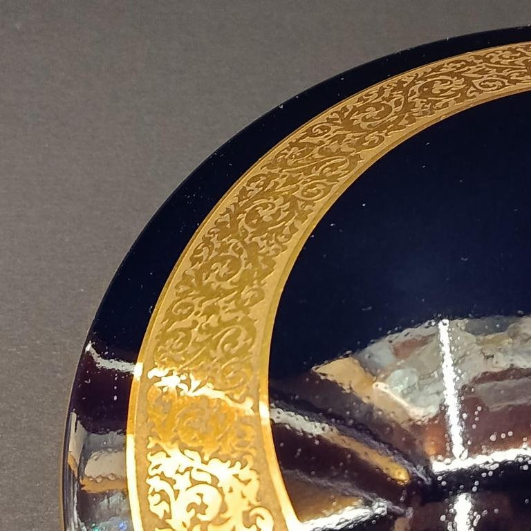  Bonbonnière en porcelaine - Bleu et Or – début XX ème de 1915 à 1944 -photo-4