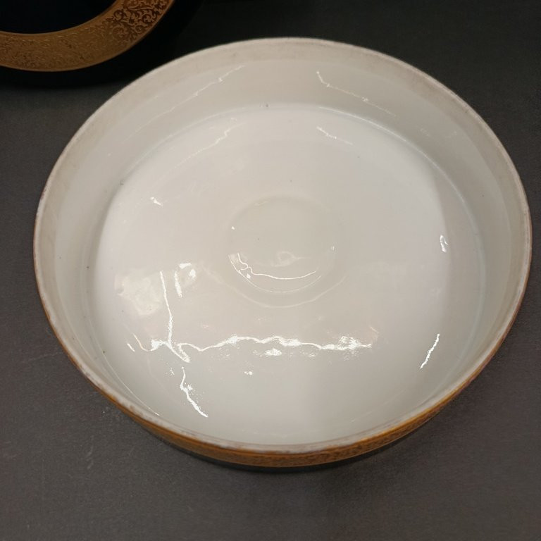  Bonbonnière en porcelaine - Bleu et Or – début XX ème de 1915 à 1944 -photo-5