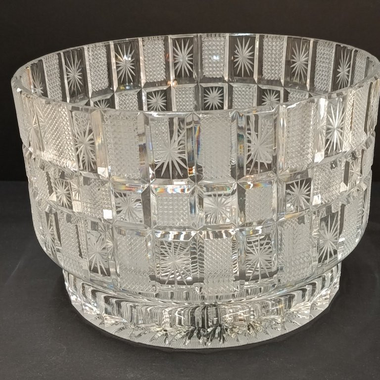 Centre de Table en Cristal taillé et ciselé - Art Deco - pour un poids de 4,94 Kg-photo-4