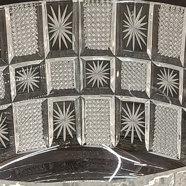 Centre de Table en Cristal taillé et ciselé - Art Deco - pour un poids de 4,94 Kg-photo-1