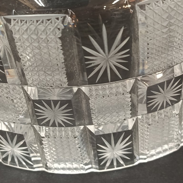 Centre de Table en Cristal taillé et ciselé - Art Deco - pour un poids de 4,94 Kg-photo-2