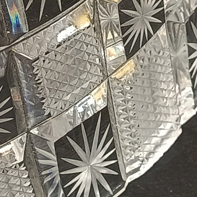 Centre de Table en Cristal taillé et ciselé - Art Deco - pour un poids de 4,94 Kg-photo-4