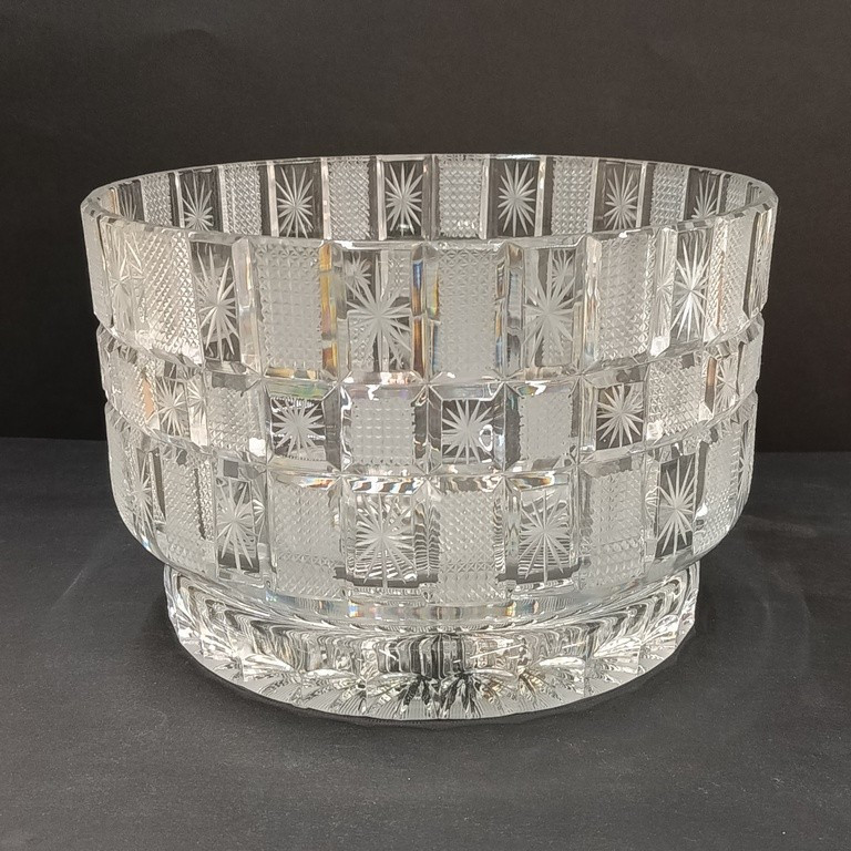 Centre de Table en Cristal taillé et ciselé - Art Deco - pour un poids de 4,94 Kg