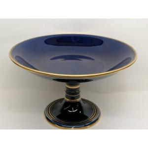 Large Sèvres Porcelain Bowl - Royal Blue And Gold - 1881 - 19th Century 