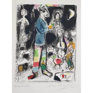 Marc Chagall (1887-1985) - Lithographie Originale En Couleurs