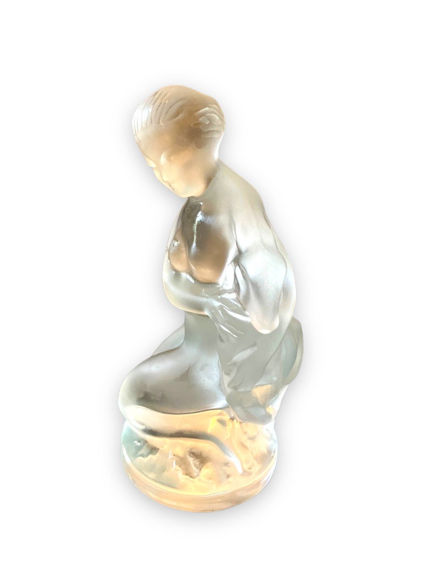 Lalique Crystal Subject "woman With Goat"-photo-3