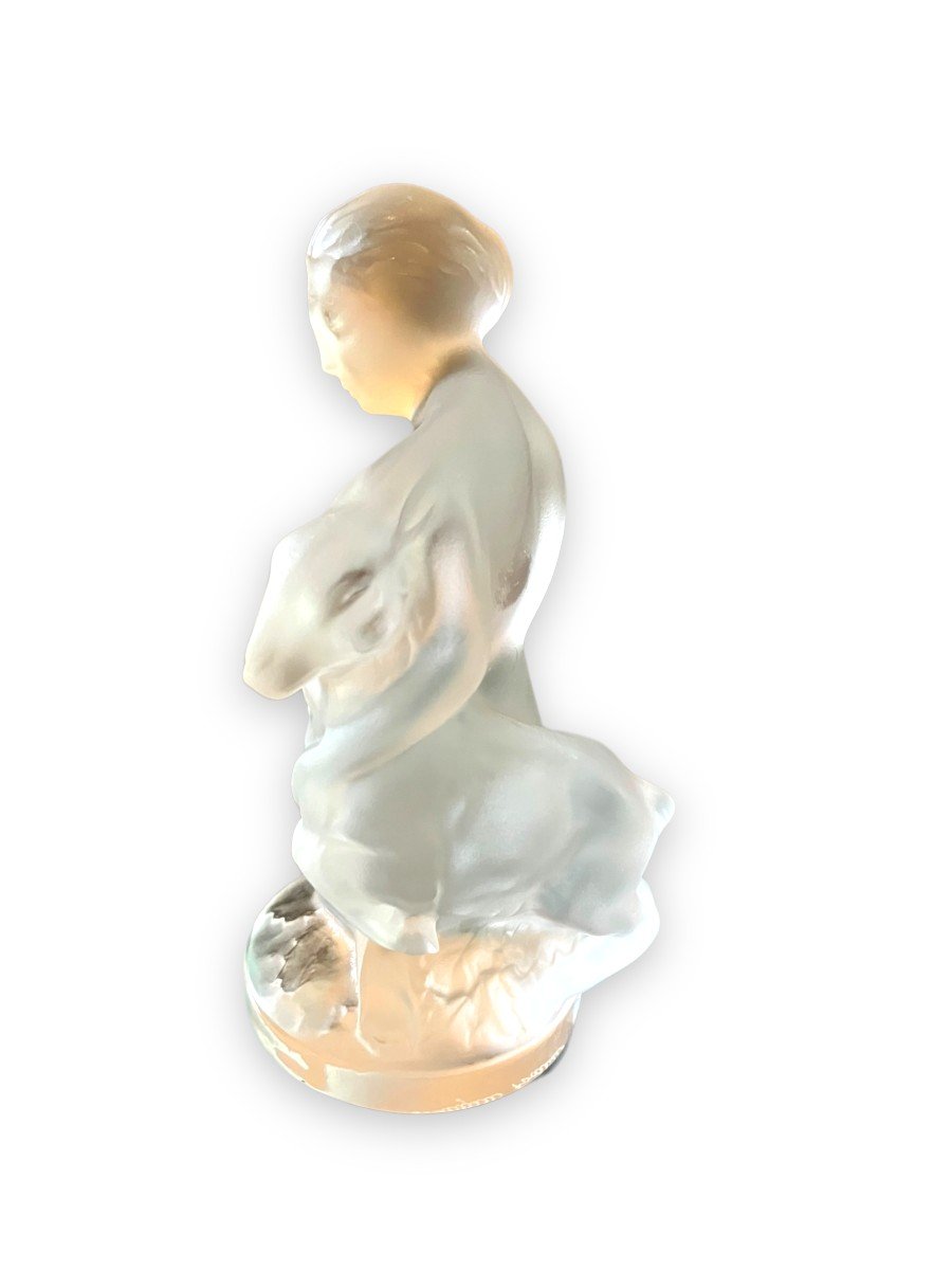 Lalique Crystal Subject "woman With Goat"-photo-4
