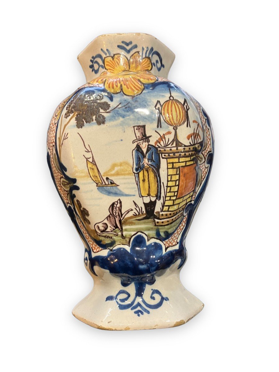 Earthenware Vase Decor Of Dutch Inspiration-photo-5
