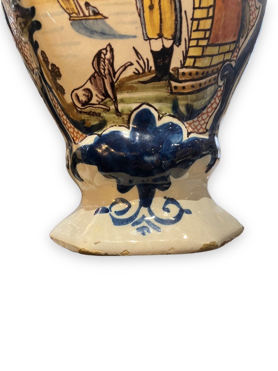 Earthenware Vase Decor Of Dutch Inspiration-photo-8