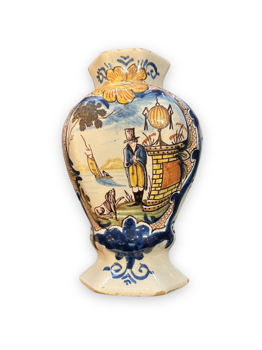 Earthenware Vase Decor Of Dutch Inspiration