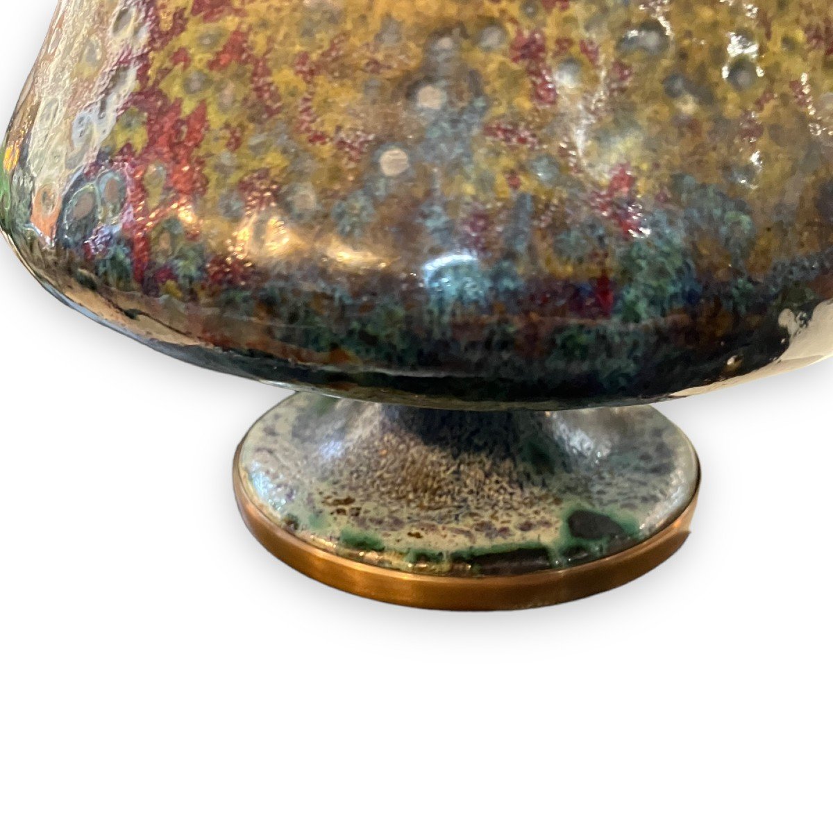 Coupe En Terre Cuite émaillée Par Pierre-Adrien Delpayrat -photo-4