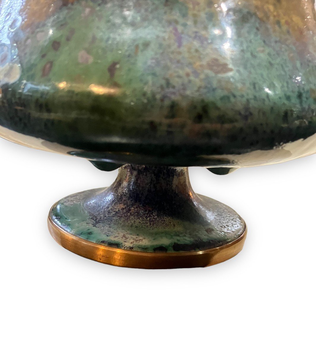 Coupe En Terre Cuite émaillée Par Pierre-Adrien Delpayrat -photo-1