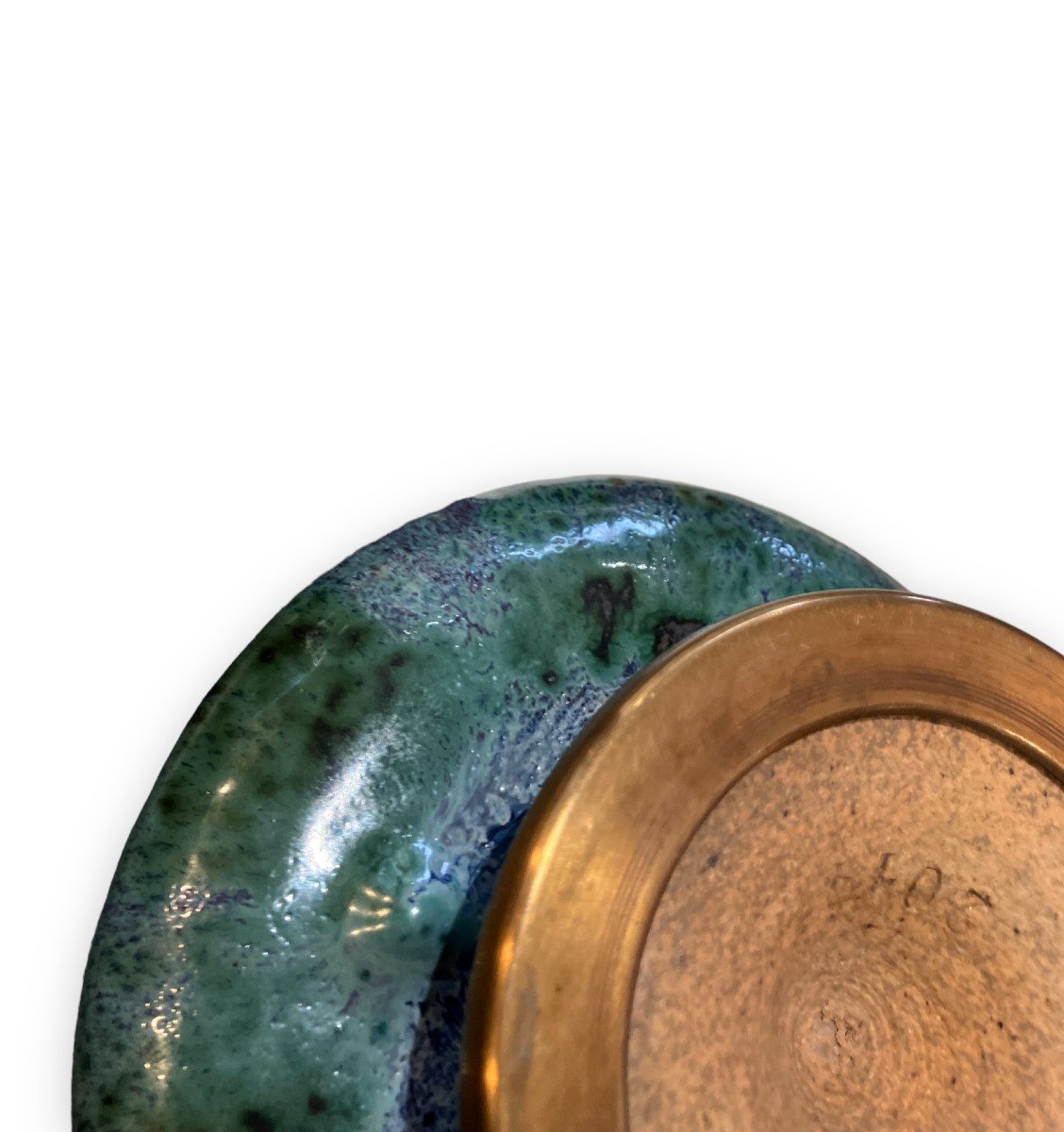 Coupe En Terre Cuite émaillée Par Pierre-Adrien Delpayrat -photo-4