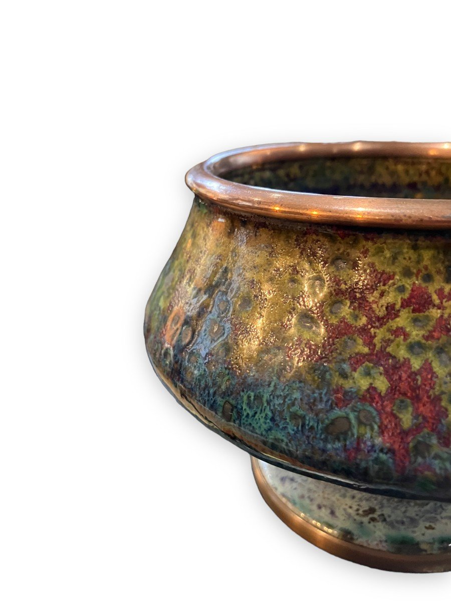Coupe En Terre Cuite émaillée Par Pierre-Adrien Delpayrat -photo-6