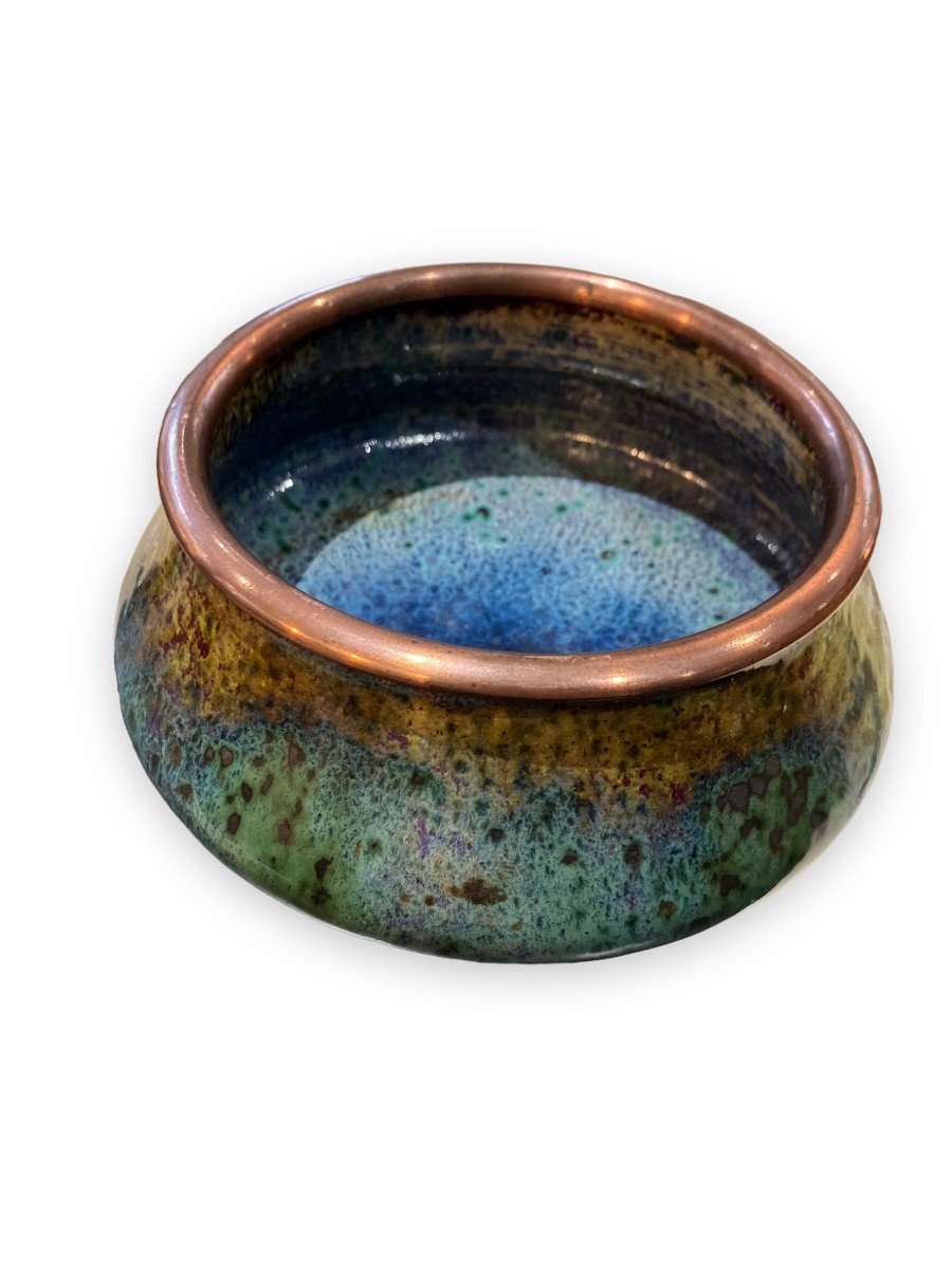 Coupe En Terre Cuite émaillée Par Pierre-Adrien Delpayrat -photo-7