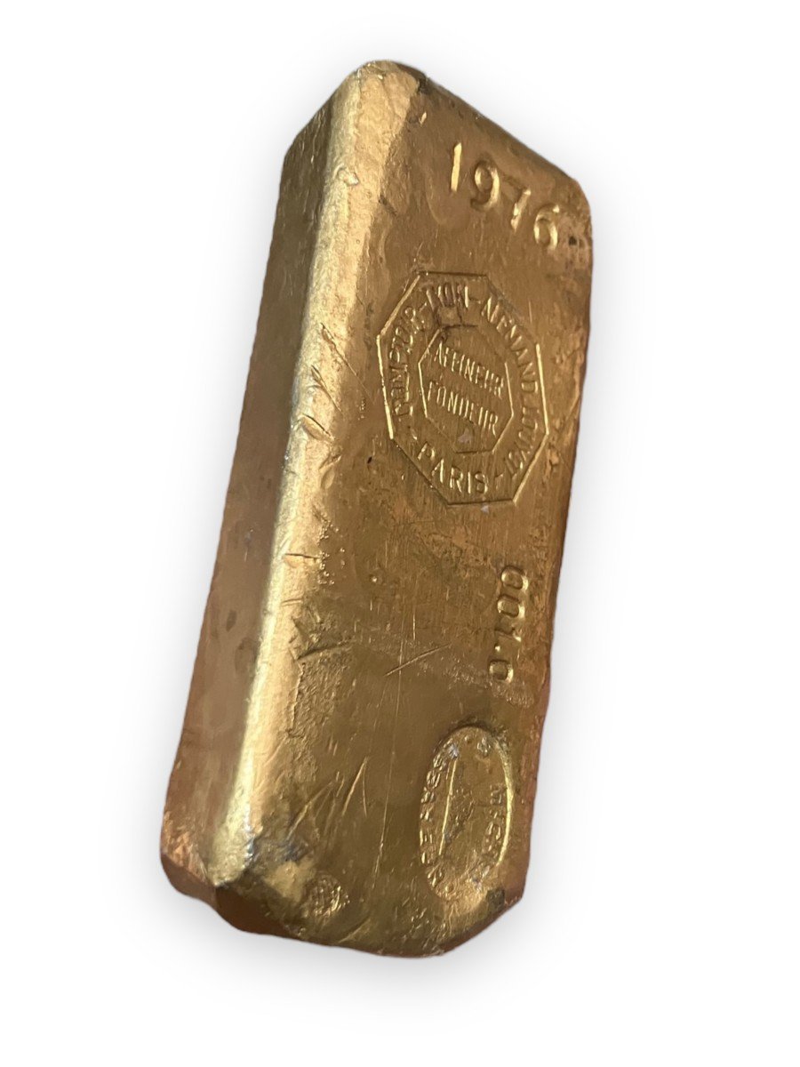 Dummy Ingot In Golden Lead Paperweight