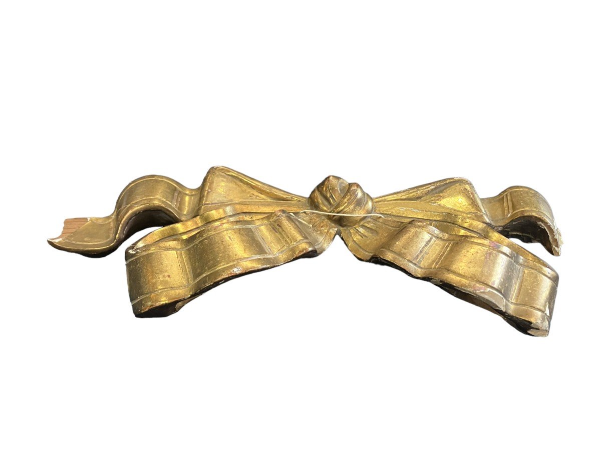 Decorative Knot In Wood And Golden Stucco XIXth-photo-7
