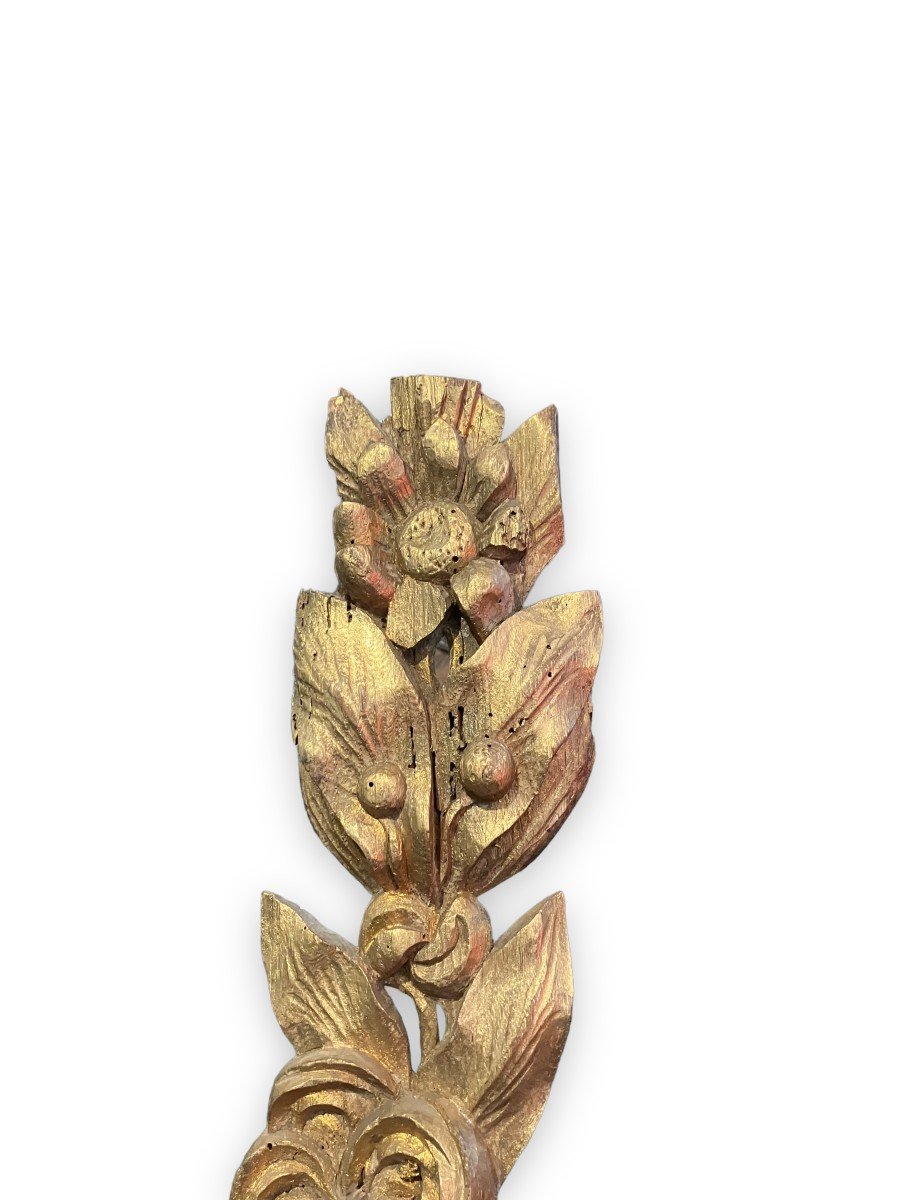 Decorative Golden Wood Flower Garland-photo-4