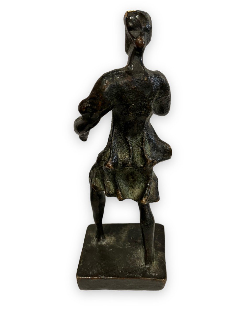 Petit Bronze Patine Brune Personnage -photo-1