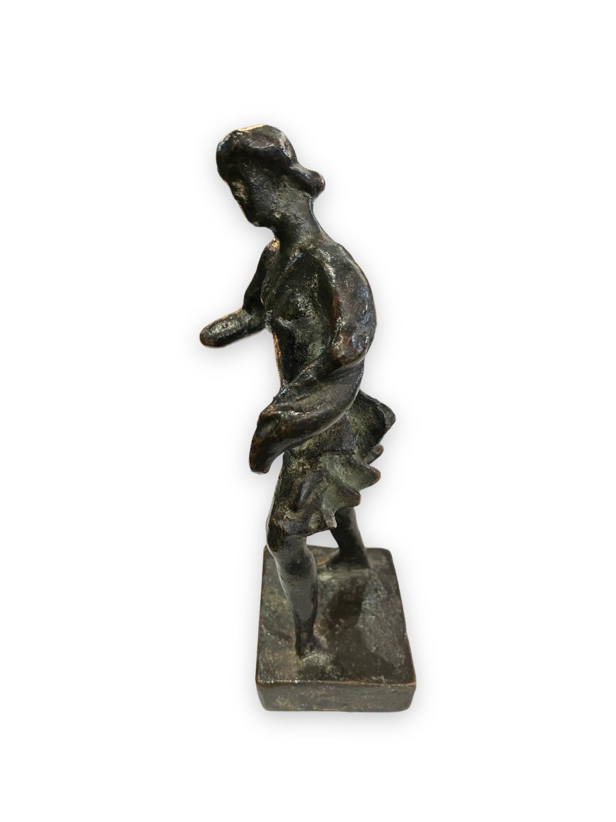 Petit Bronze Patine Brune Personnage -photo-6