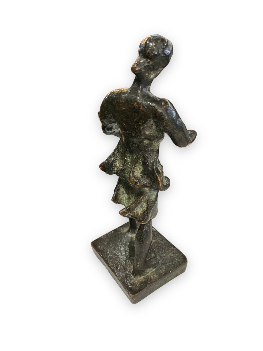 Petit Bronze Patine Brune Personnage -photo-8