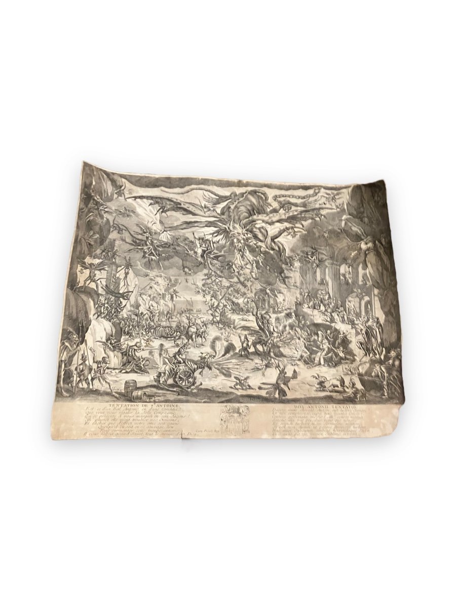 Jacques Callot « la Tentation De Saint Antoine » Gravure XVIIeme-photo-2