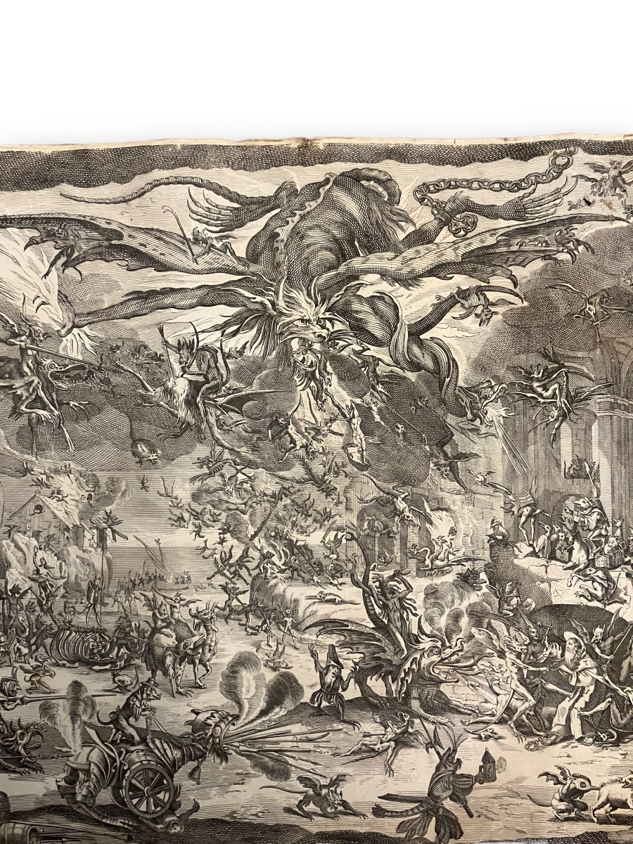 Jacques Callot « la Tentation De Saint Antoine » Gravure XVIIeme-photo-2