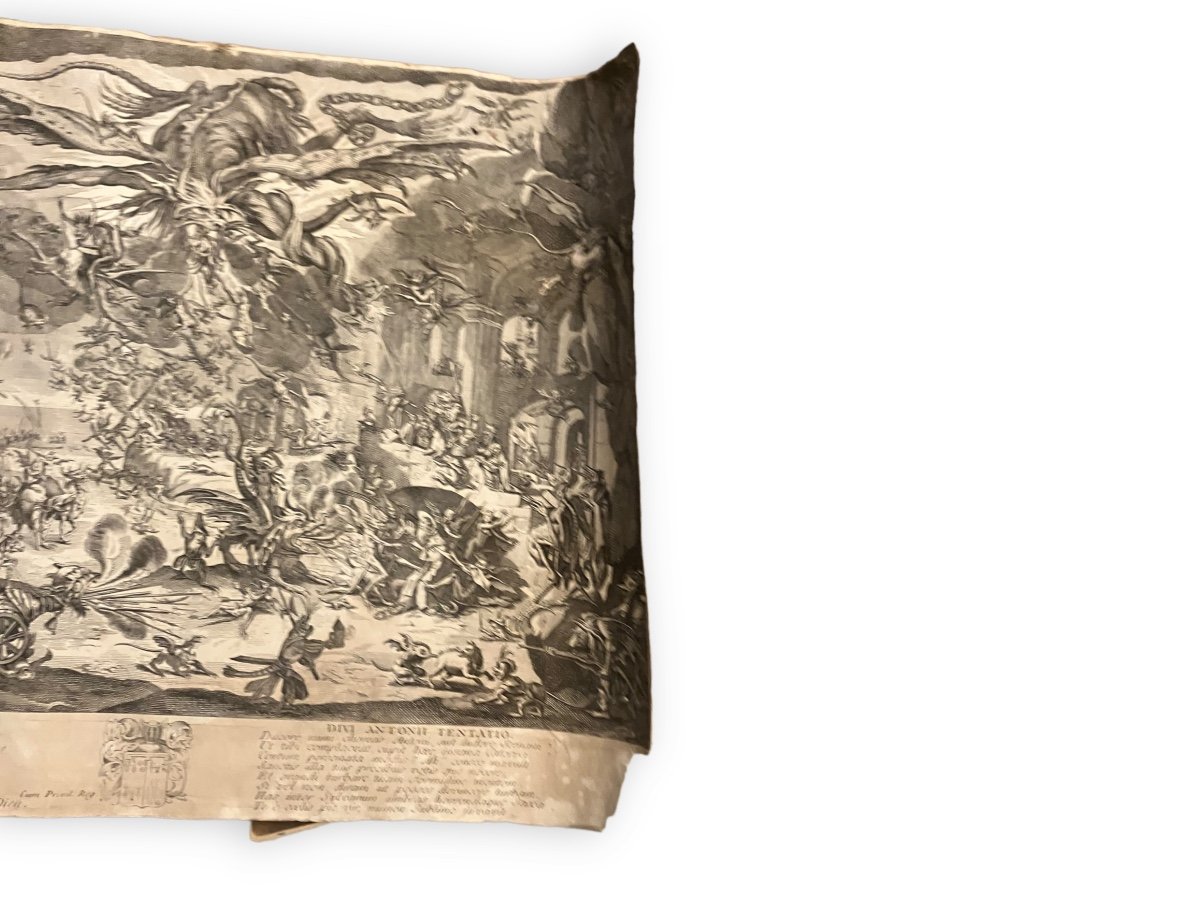 Jacques Callot « la Tentation De Saint Antoine » Gravure XVIIeme-photo-4