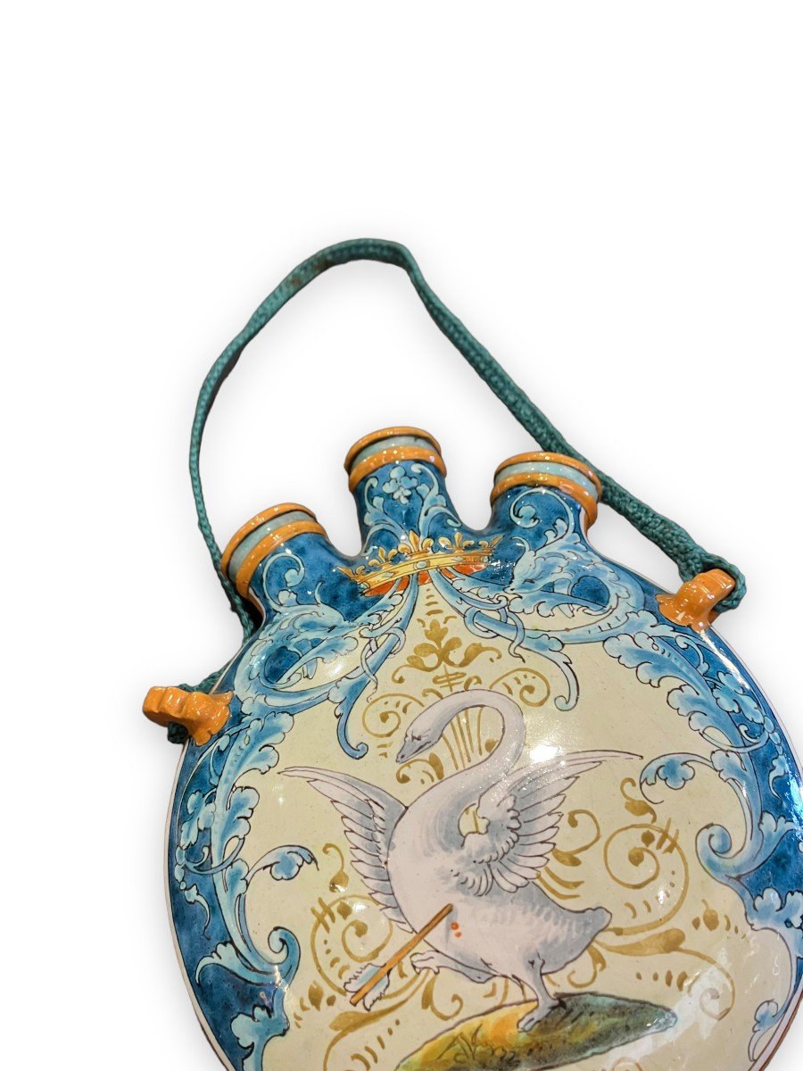 Earthenware Wall Gourd By Ulysse Blois For Balon Establishments Model Au Cygne-photo-1