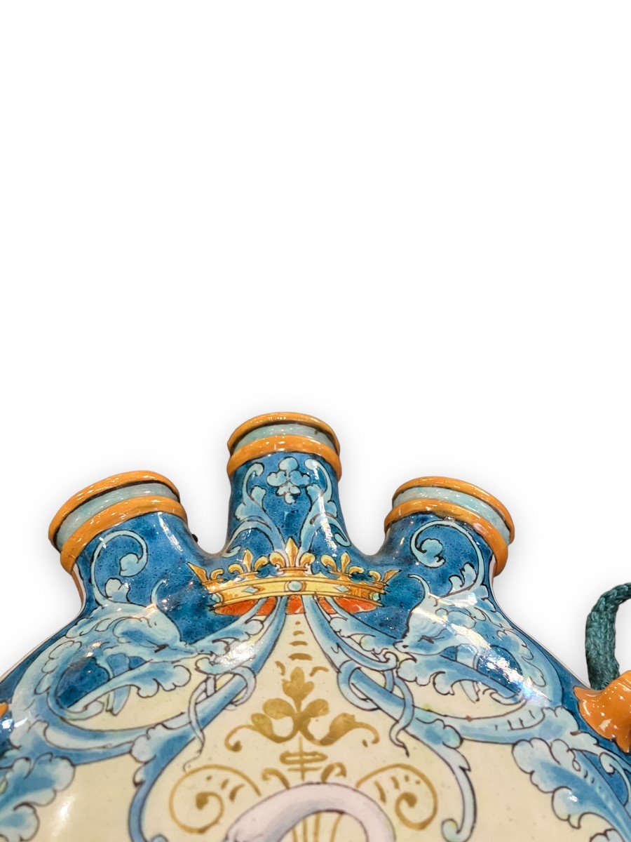 Earthenware Wall Gourd By Ulysse Blois For Balon Establishments Model Au Cygne-photo-7