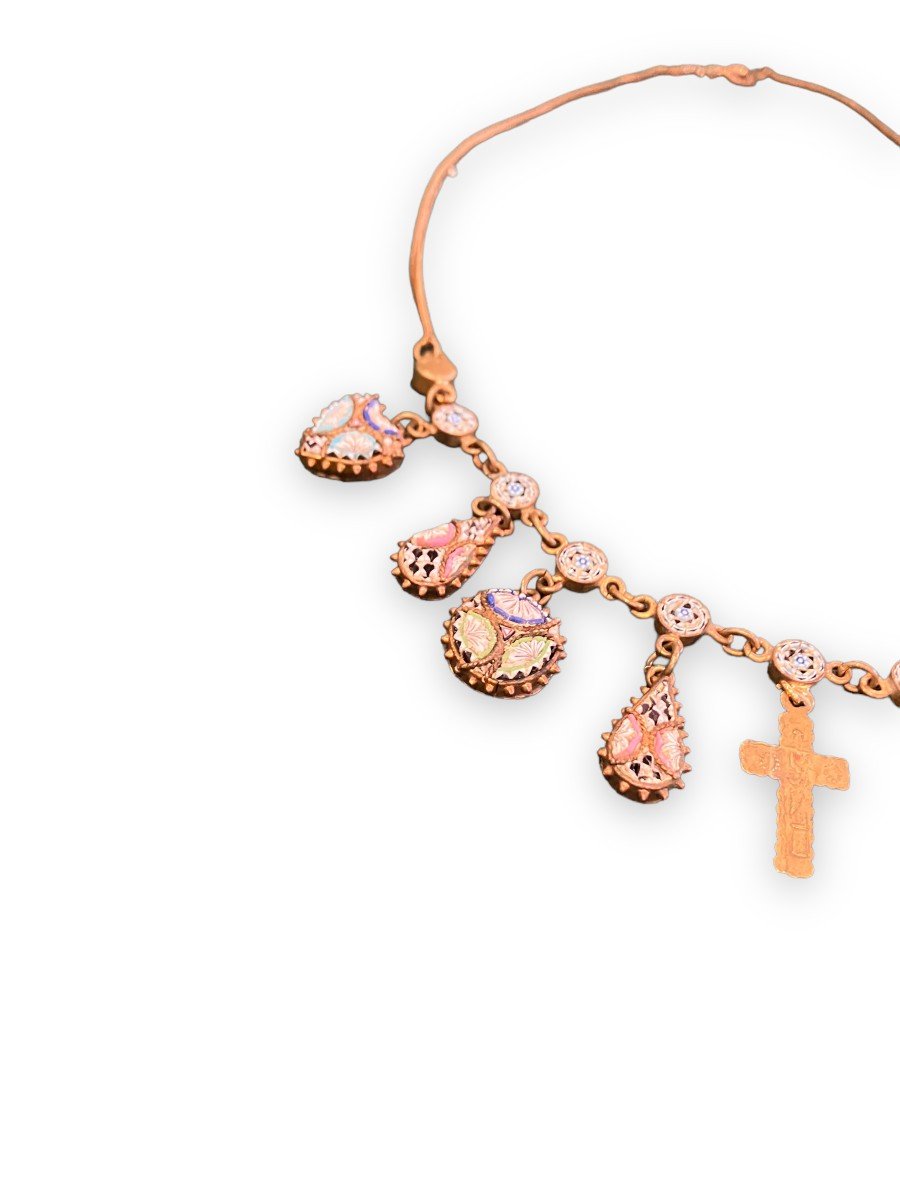 Collier Ras De Cou En Micromosaïque-photo-1