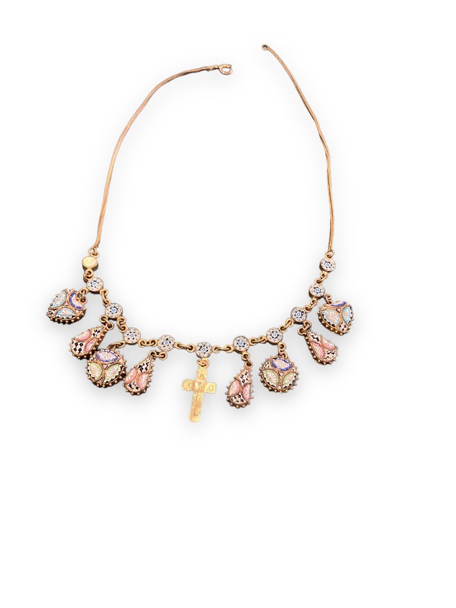 Collier Ras De Cou En Micromosaïque-photo-3