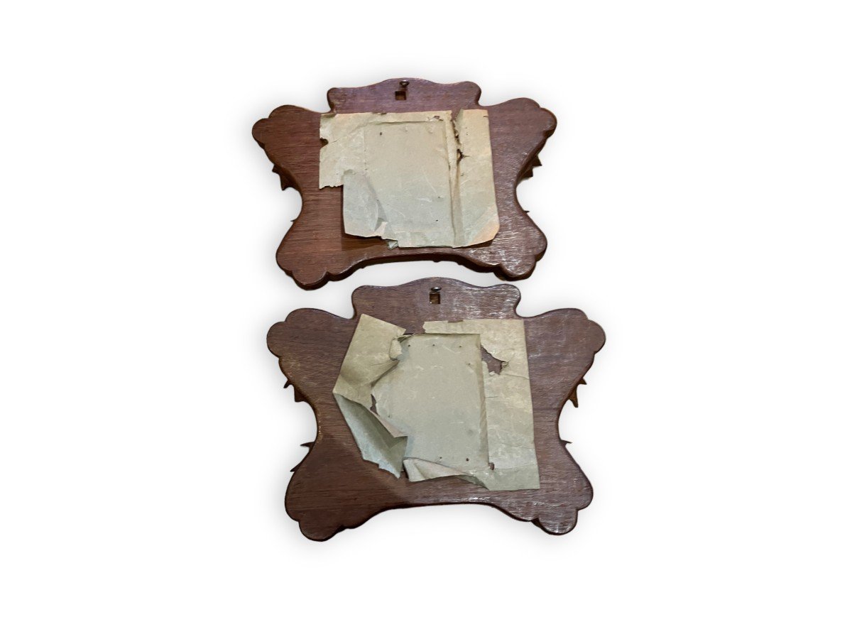 Pair Of Exotic Wooden Frames With Dragons In The Style Of Viardot-photo-8