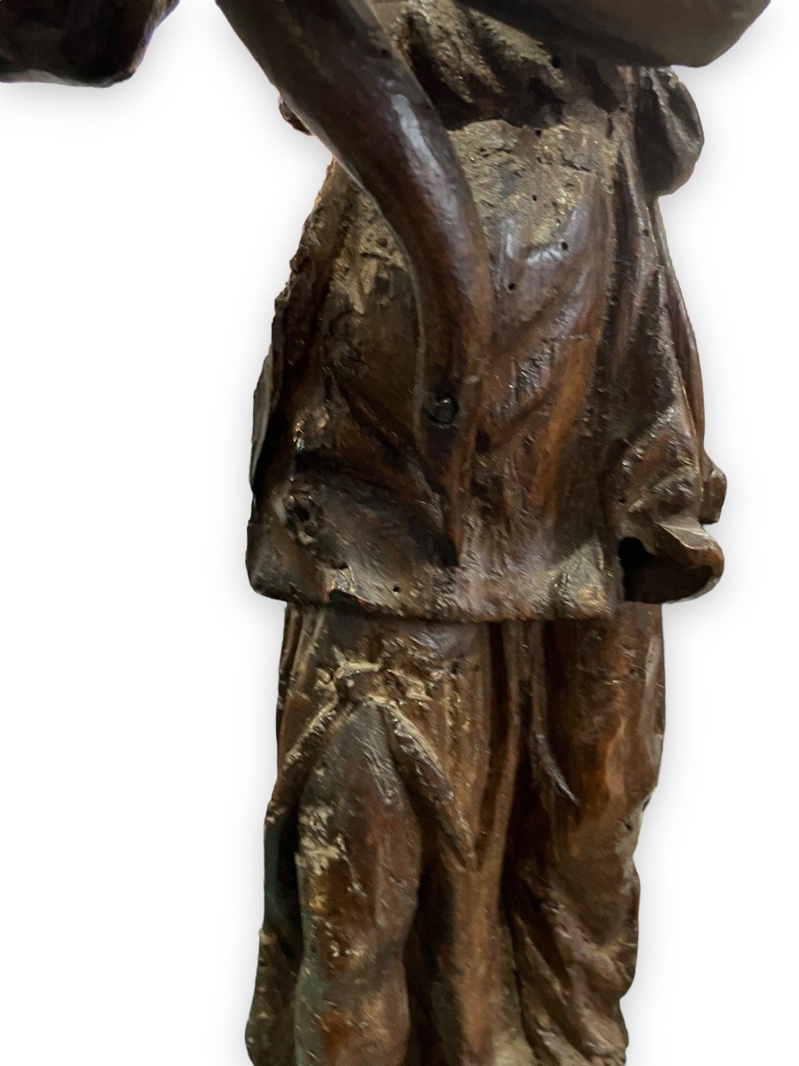 Important Subject To The Cornucopia In Carved Wood Haute Epoque-photo-8