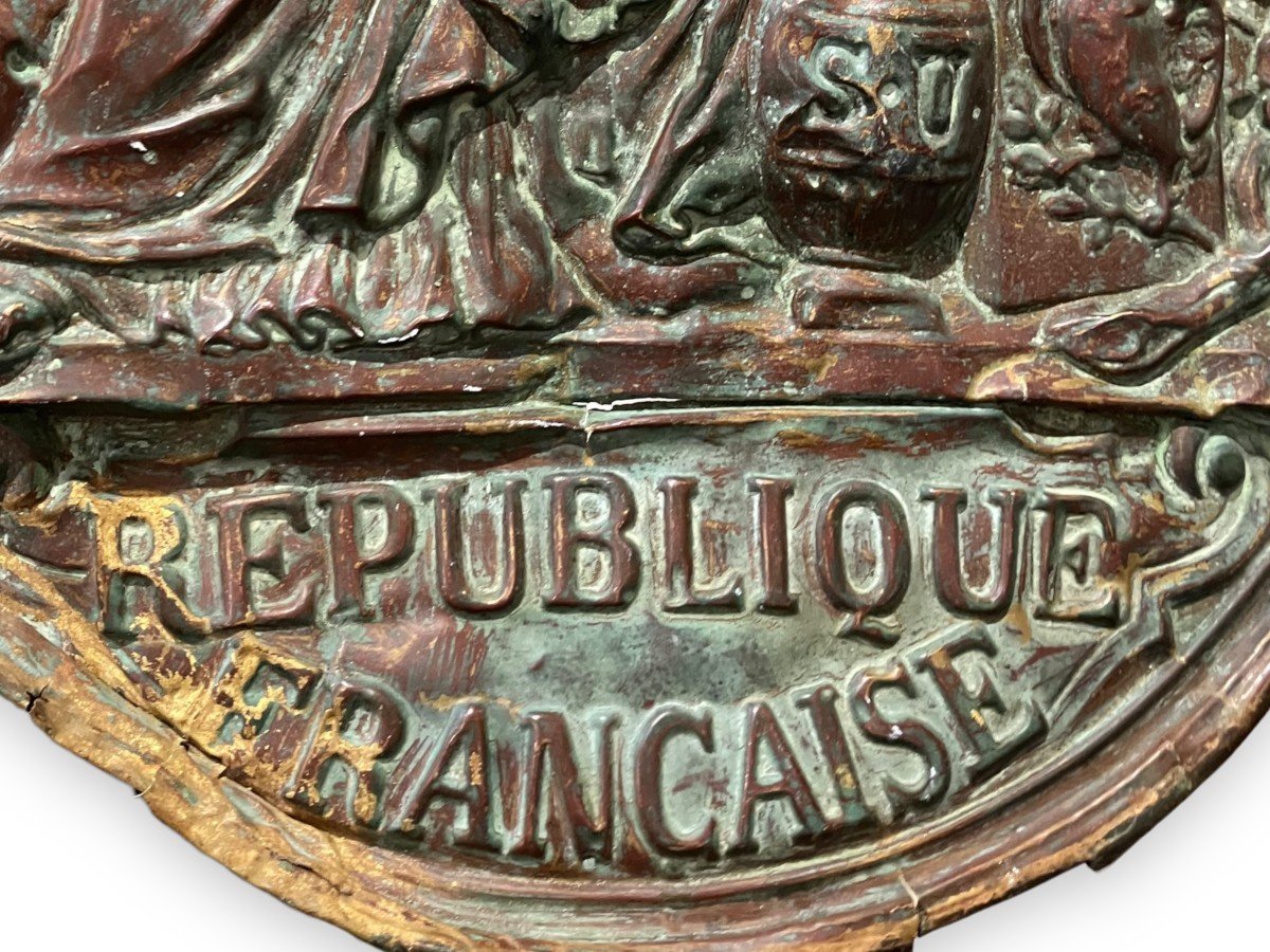 Enseigne Plaque Double De Notaire République Française-photo-3